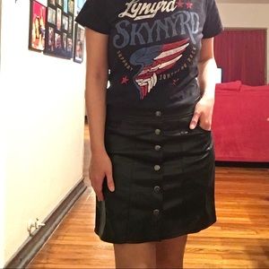 Express faux leather skirt